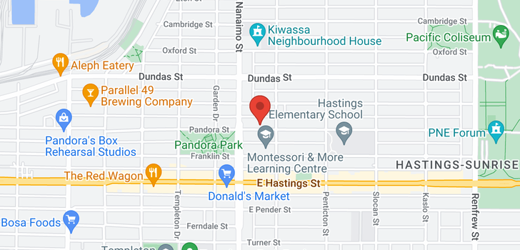 map of 2455 PANDORA STREET